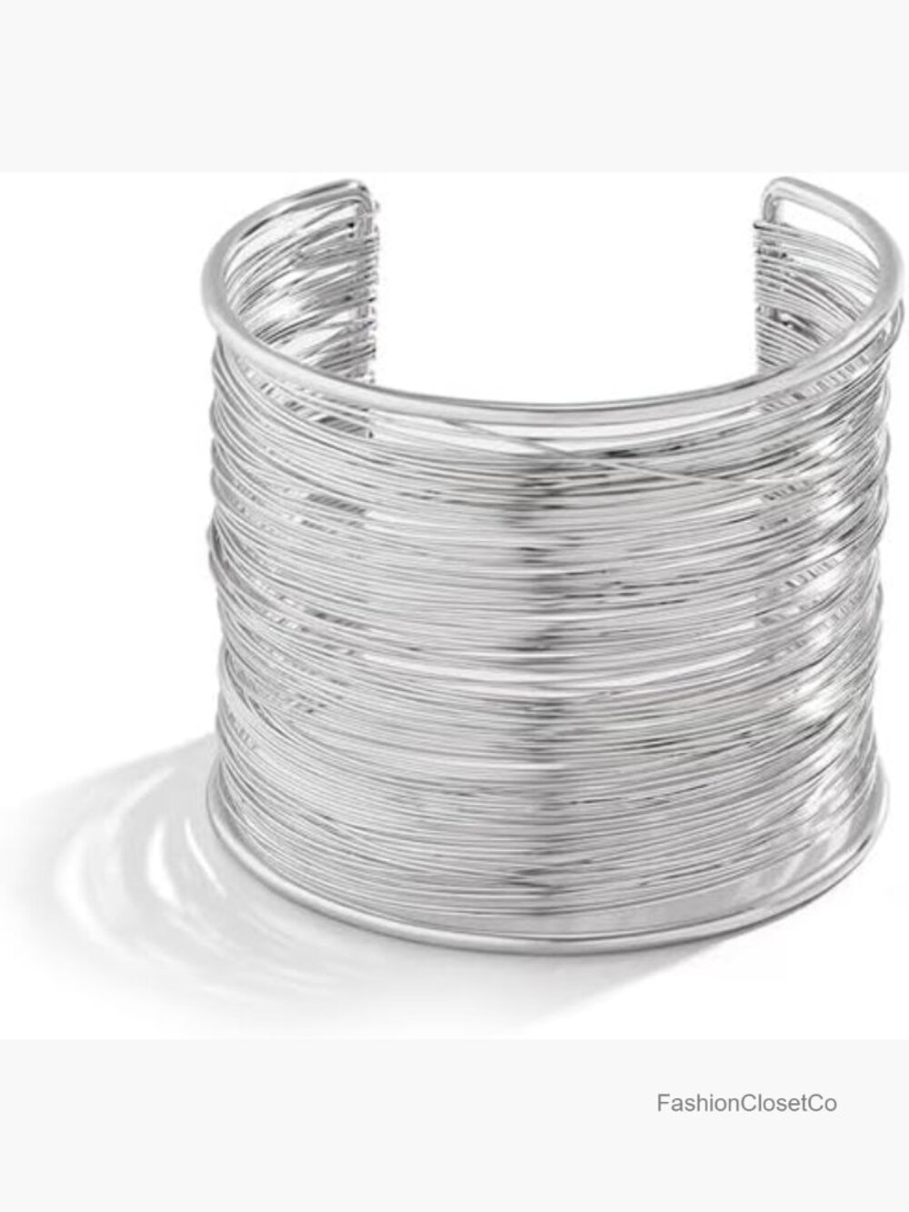Wide Wire Cuff Chunky Bracelets Adjustable Open Bangles Bohemian Wrist Cuff